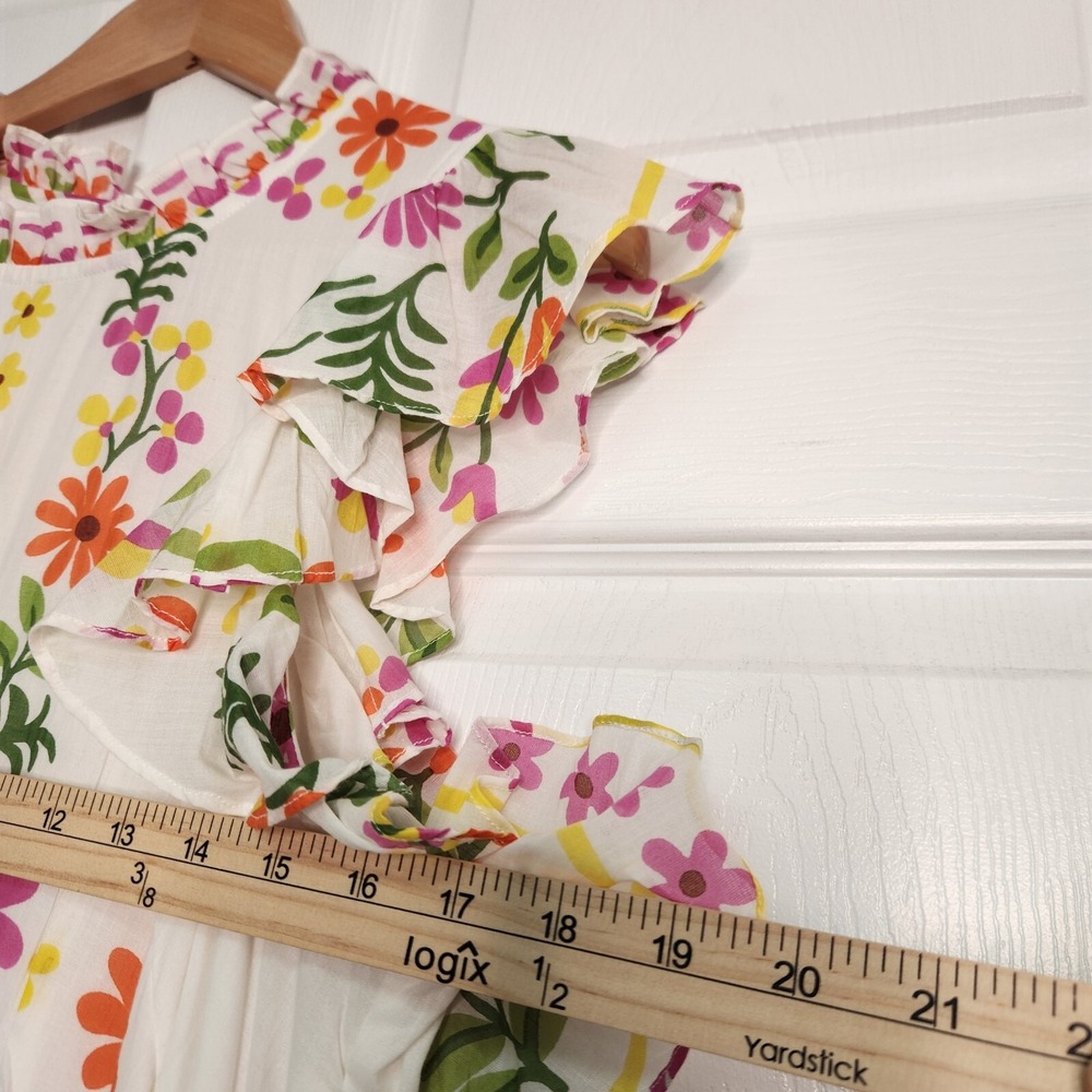 Banjanan Betty Womens XL in Flora Summer White w/pockets Boho Cottagecore Fairy - Picture 7 of 8